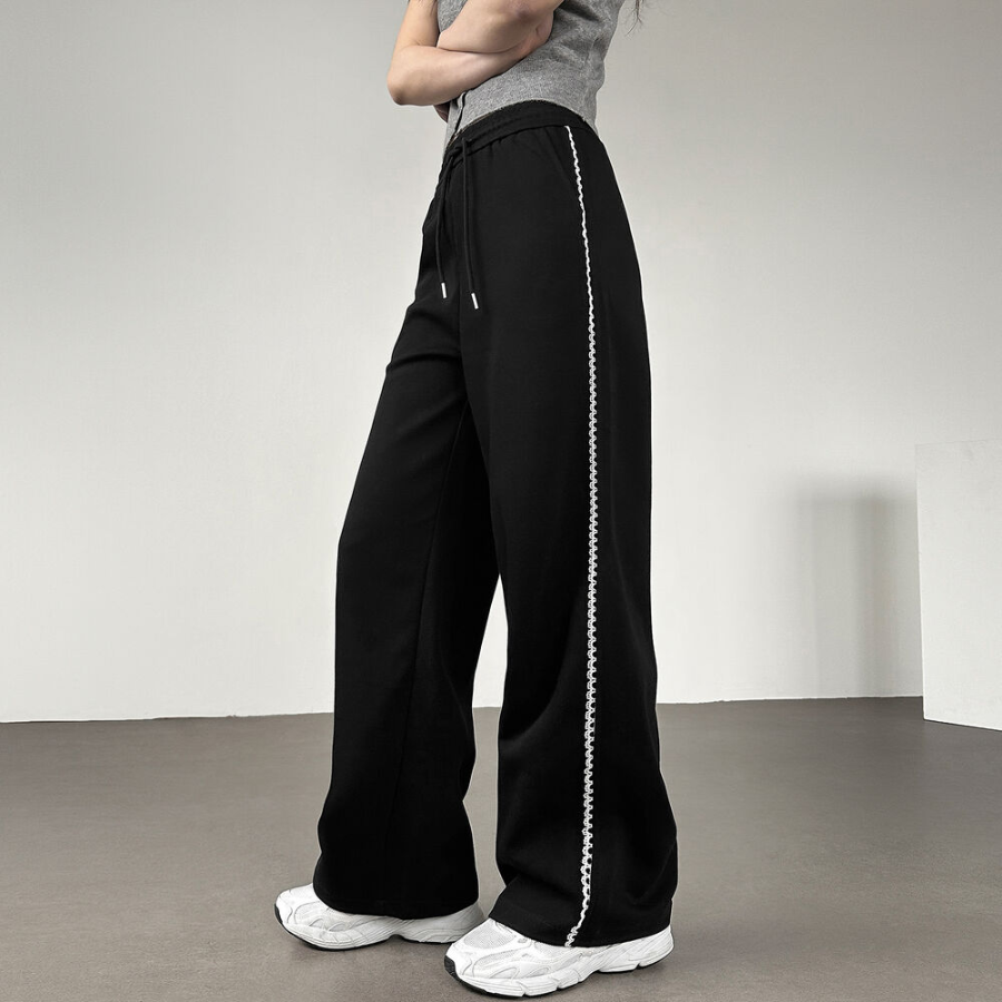 Широкие тренировочные брюки с кружевной боковой линией