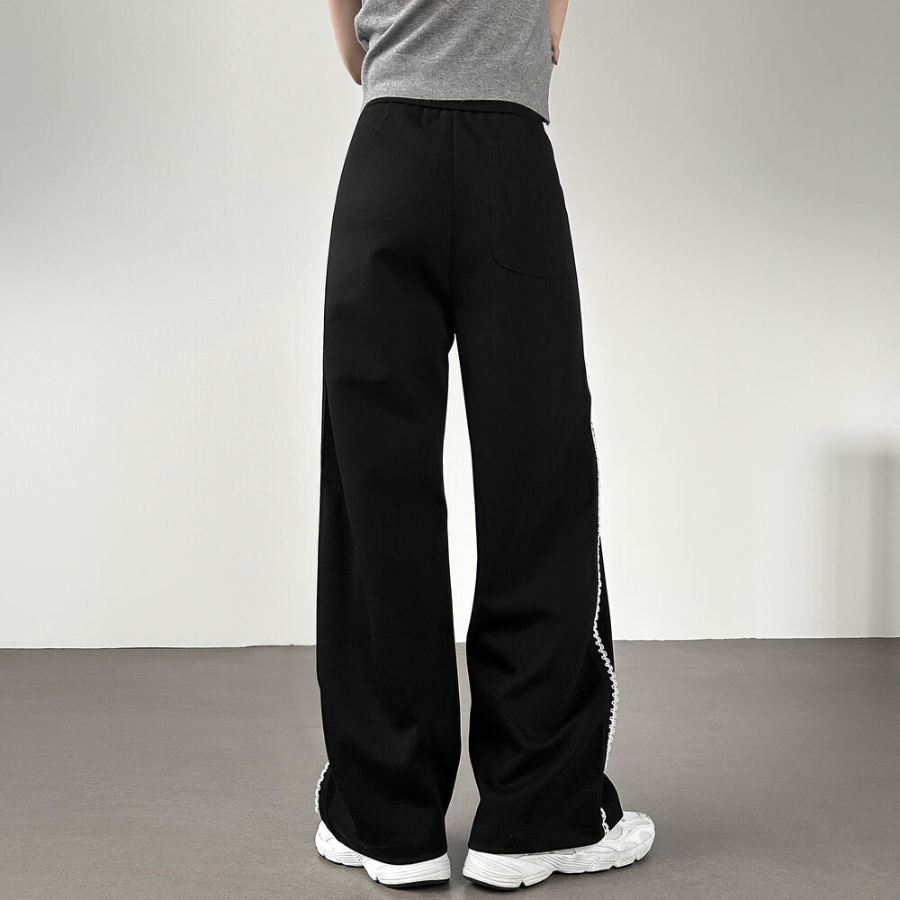 Широкие тренировочные брюки с кружевной боковой линией