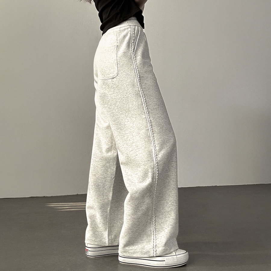 Широкие тренировочные брюки с кружевной боковой линией