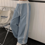 Свободный размер-Светло-голубой-Спортивные брюки