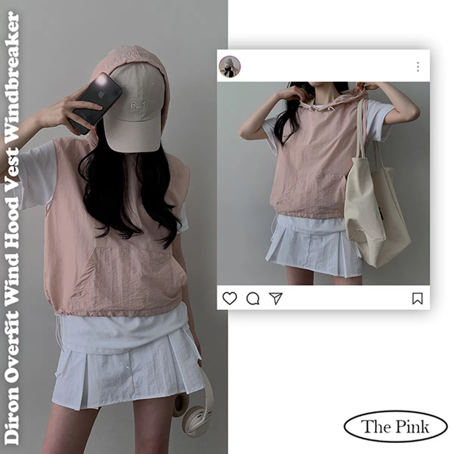 DIRON – Oversized Windbreaker Hooded Vest