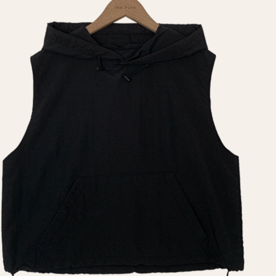 DIRON – Oversized Windbreaker Hooded Vest