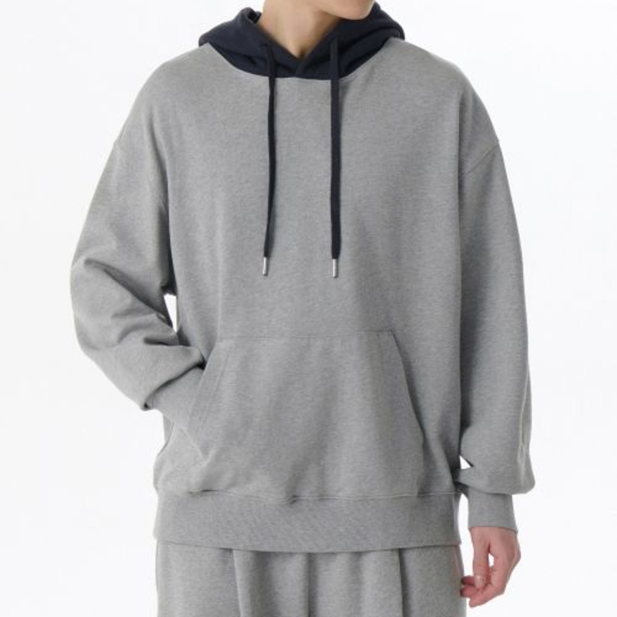 Musinsa Standard Oversized Two-Tone Hooded Sweatshirt – Grey