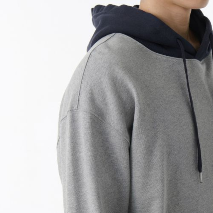 Musinsa Standard Oversized Two-Tone Hooded Sweatshirt – Grey