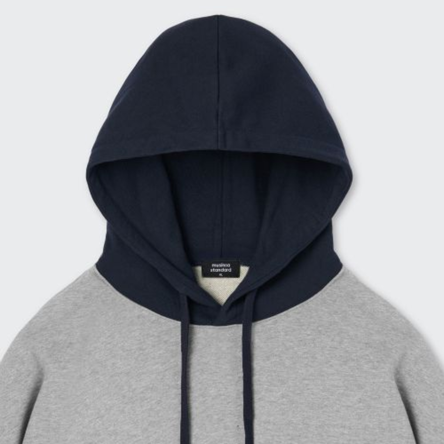 Musinsa Standard Oversized Two-Tone Hooded Sweatshirt – Grey