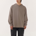 Musinsa Standard Hooded Long Sleeve T-Shirt Taupe