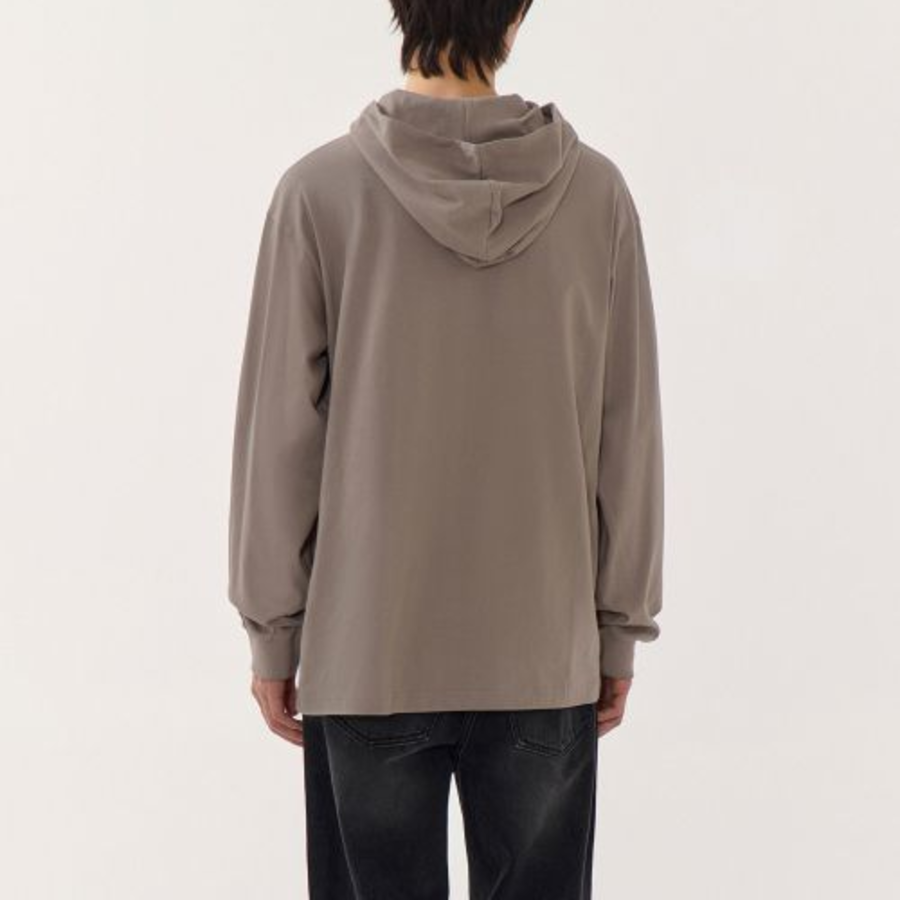 Musinsa Standard Hooded Long Sleeve T-Shirt Taupe