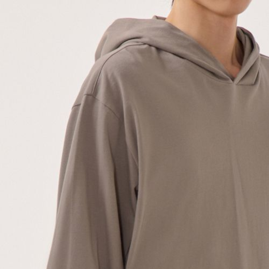 Musinsa Standard Hooded Long Sleeve T-Shirt Taupe