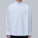 Musinsa Standard Stripe Oversized Oxford Shirt – Sky Blue Stripe