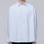 Musinsa Standard Stripe Oversized Oxford Shirt – Sky Blue Stripe