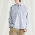 Melange Master Overfit Stripe Oxford Shirt – Blue/Stripe
