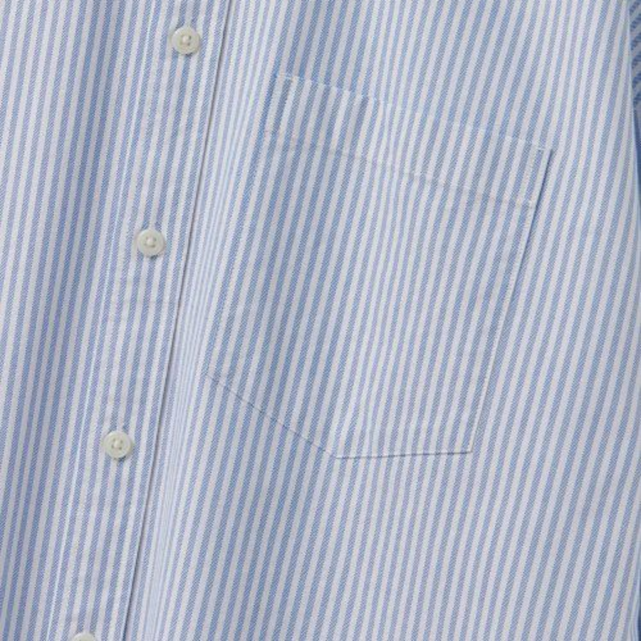 Melange Master Overfit Stripe Oxford Shirt – Blue/Stripe