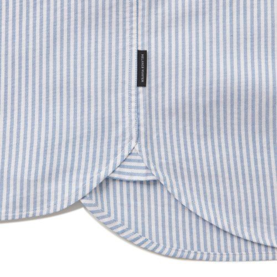 Melange Master Overfit Stripe Oxford Shirt – Blue/Stripe
