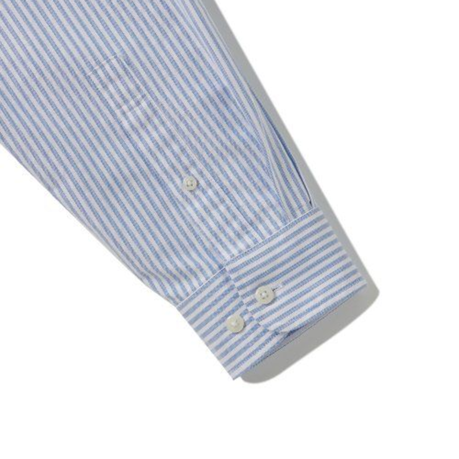 Melange Master Overfit Stripe Oxford Shirt – Blue/Stripe