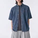 Musinsa Standard Oversized Short Sleeve Denim Shirt – Indigo