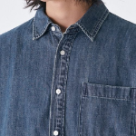 Musinsa Standard Oversized Short Sleeve Denim Shirt – Indigo