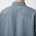 Musinsa Standard Relaxed Linen-Like Shirt – Blue Grey