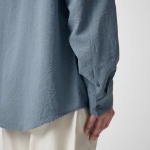Musinsa Standard Relaxed Linen-Like Shirt – Blue Grey