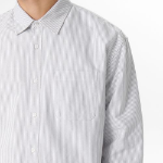 Musinsa Standard Stripe Relaxed Fit Oxford Shirt – Light Grey/Stripe
