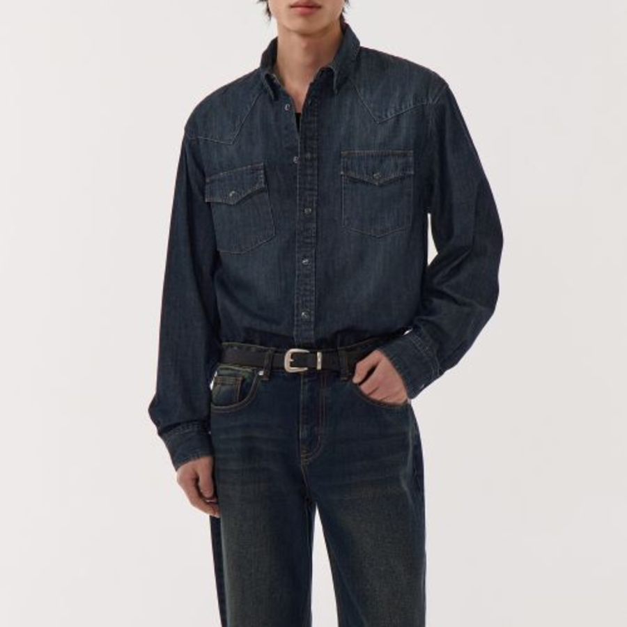 Musinsa Standard Denim Western Shirt – Indigo