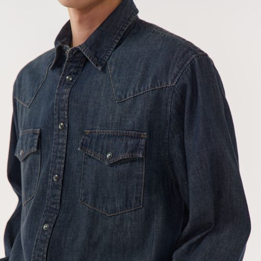 Musinsa Standard Denim Western Shirt – Indigo