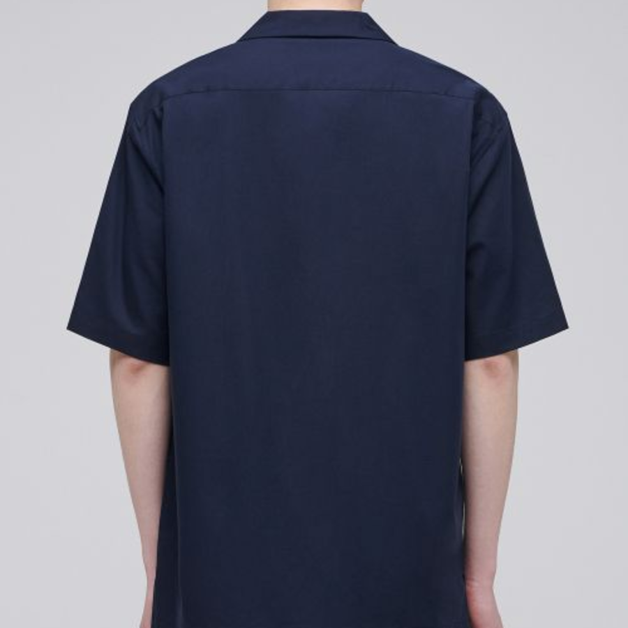 Musinsa Standard Open Collar Short Sleeve Shirt – Navy