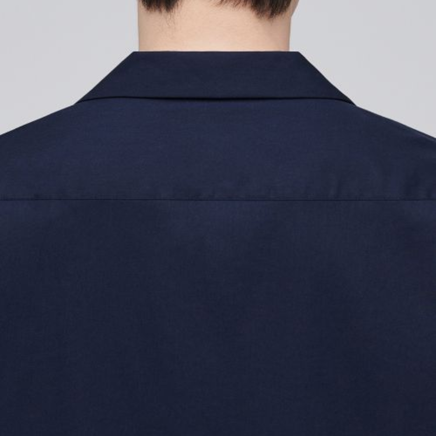 Musinsa Standard Open Collar Short Sleeve Shirt – Navy