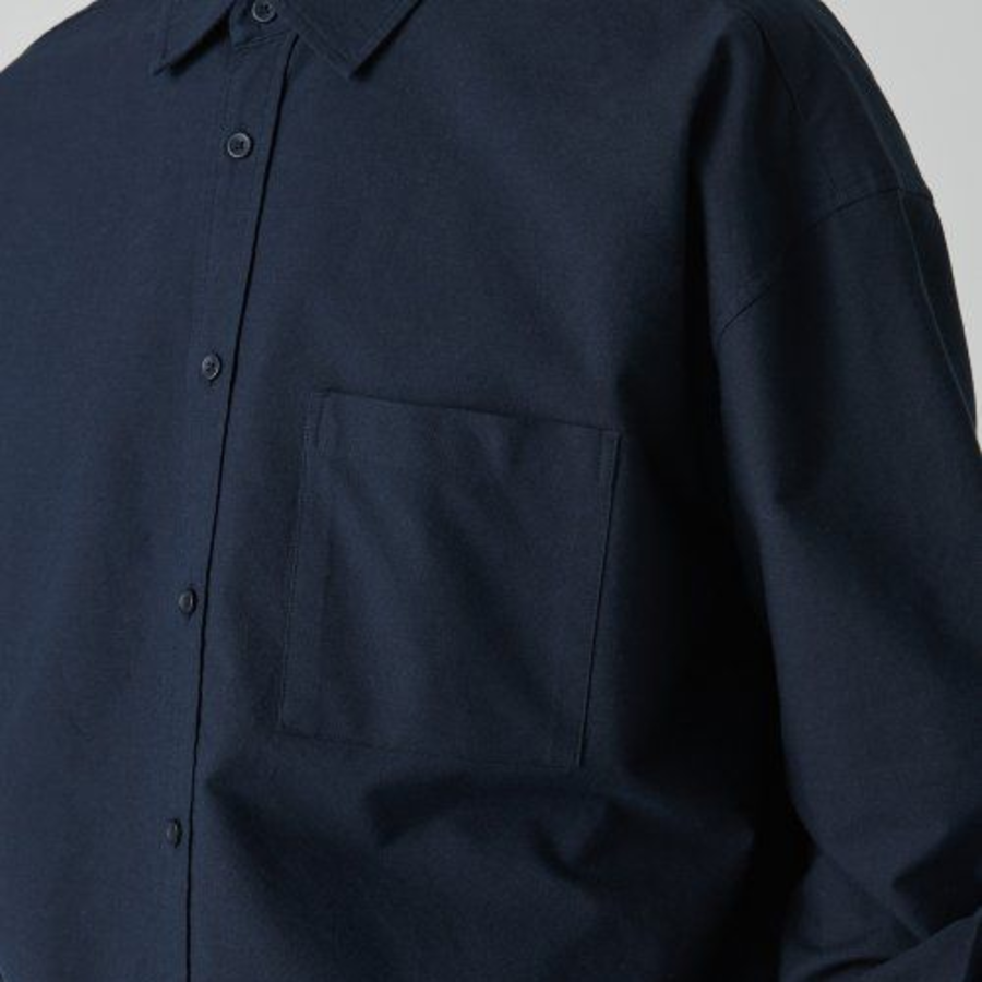 Musinsa Standard Oversized Oxford Shirt – Navy