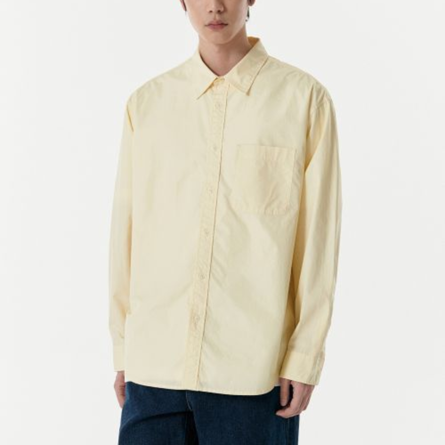 Musinsa Standard Relaxed Washed Poplin Shirt – Lemon