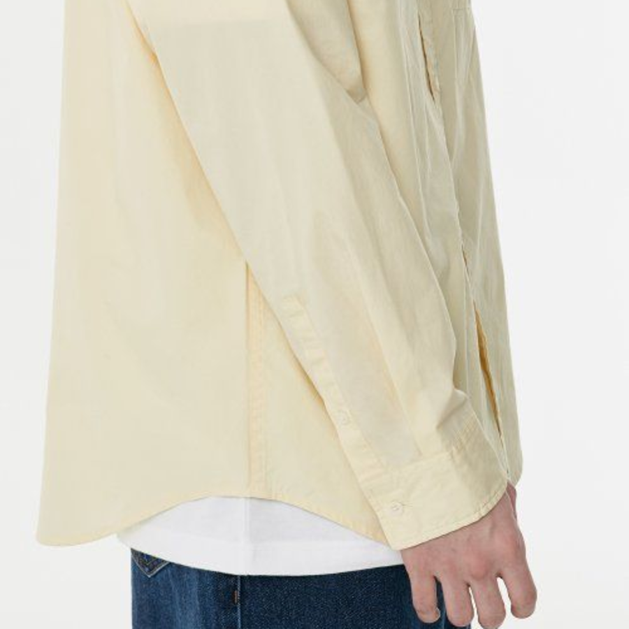 Musinsa Standard Relaxed Washed Poplin Shirt – Lemon