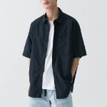 Musinsa Standard City Leisure CN Oversized Short Sleeve Shirt – Black