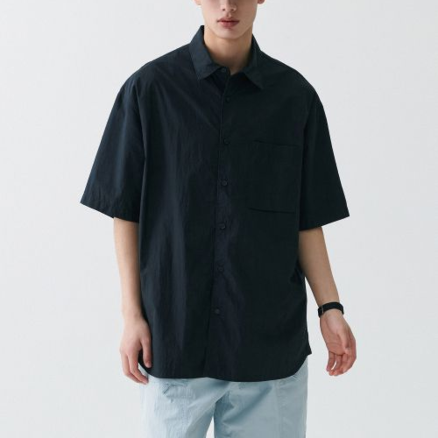 Musinsa Standard City Leisure CN Oversized Short Sleeve Shirt – Black
