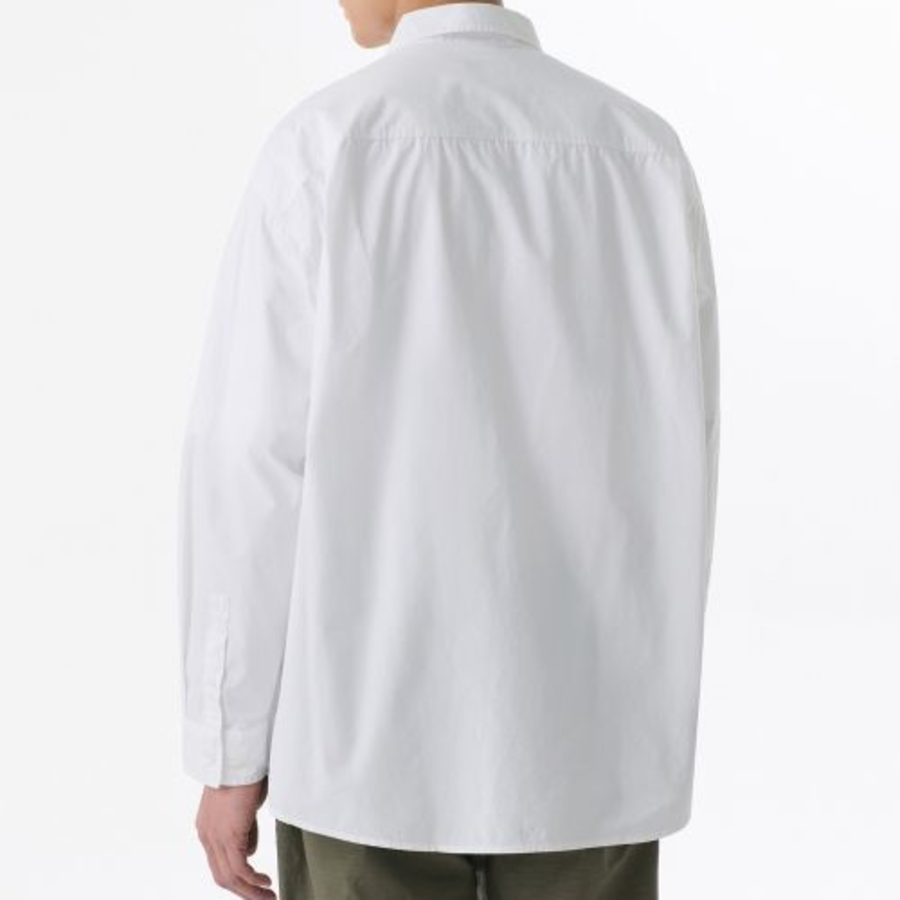 Musinsa Standard Oversized Washed Poplin Shirt – White