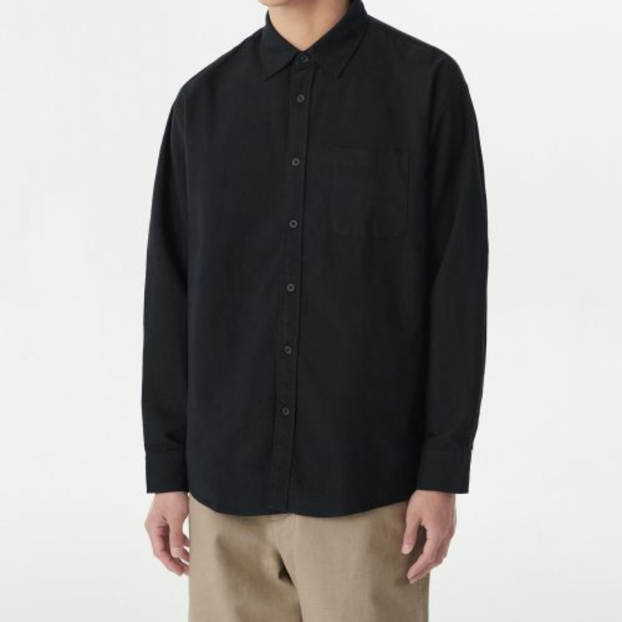 Musinsa Standard Relaxed Fit Oxford Shirt – Black