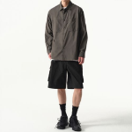 Musinsa Standard City Leisure Lightweight Nylon Oversized Shirt – Dark Grey