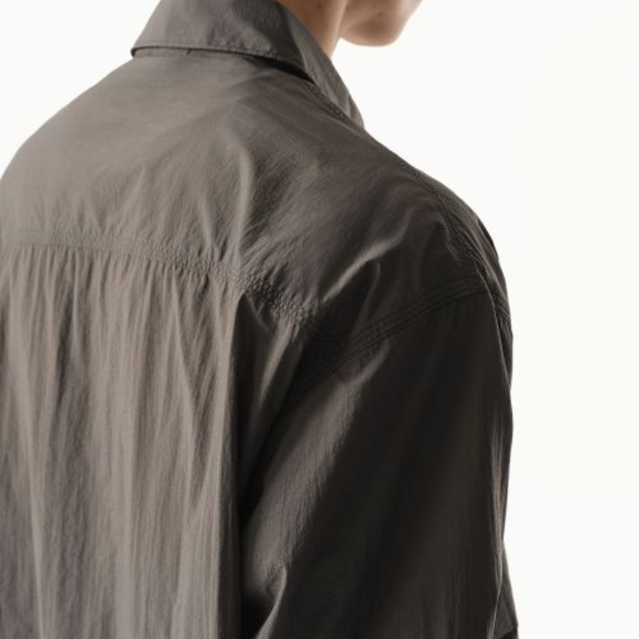 Musinsa Standard City Leisure Lightweight Nylon Oversized Shirt – Dark Grey