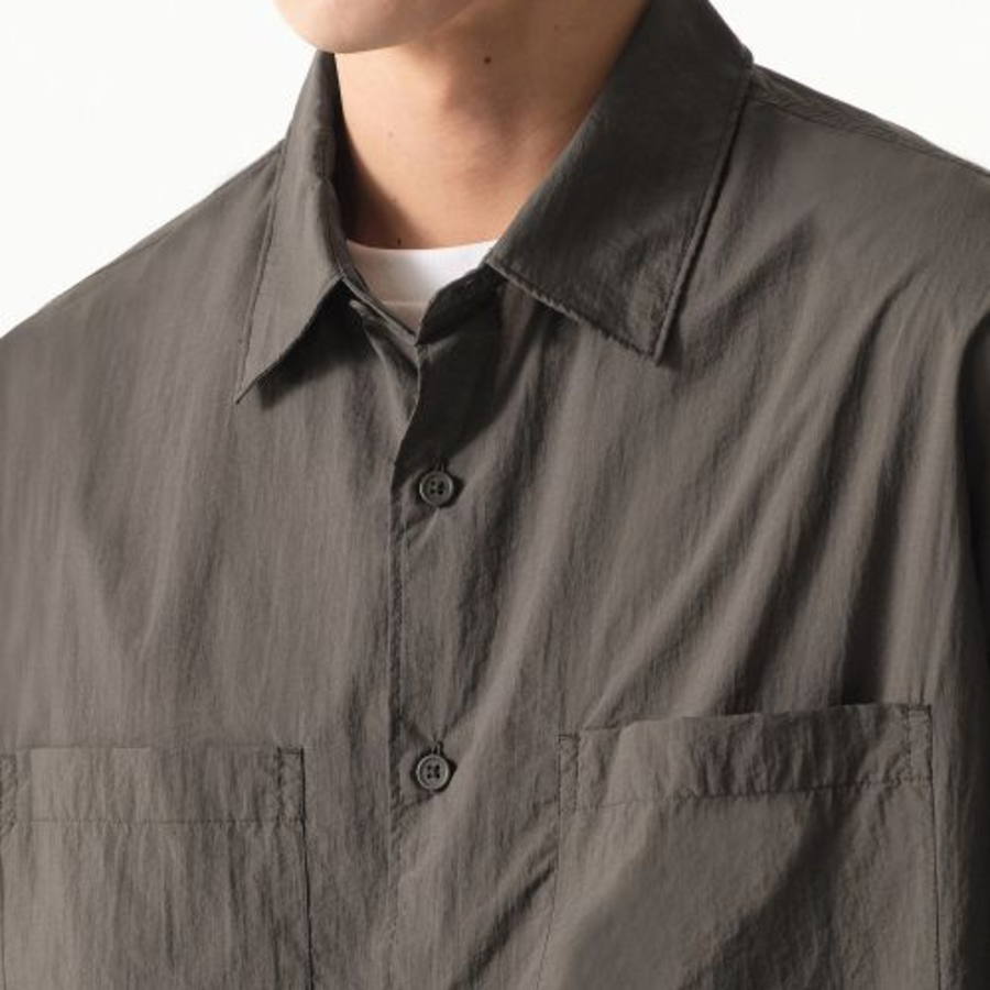 Musinsa Standard City Leisure Lightweight Nylon Oversized Shirt – Dark Grey