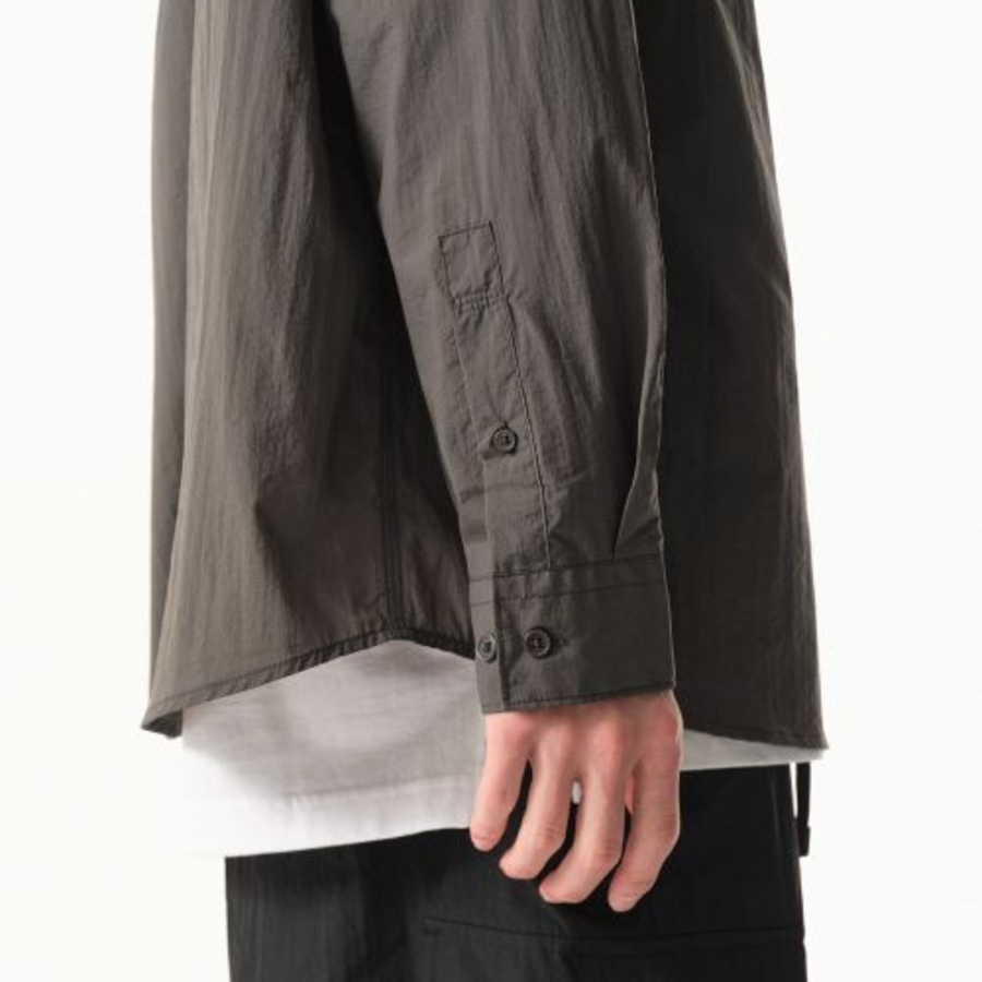 Musinsa Standard City Leisure Lightweight Nylon Oversized Shirt – Dark Grey