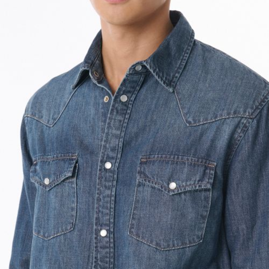 Musinsa Standard Denim Western Shirt – Indigo