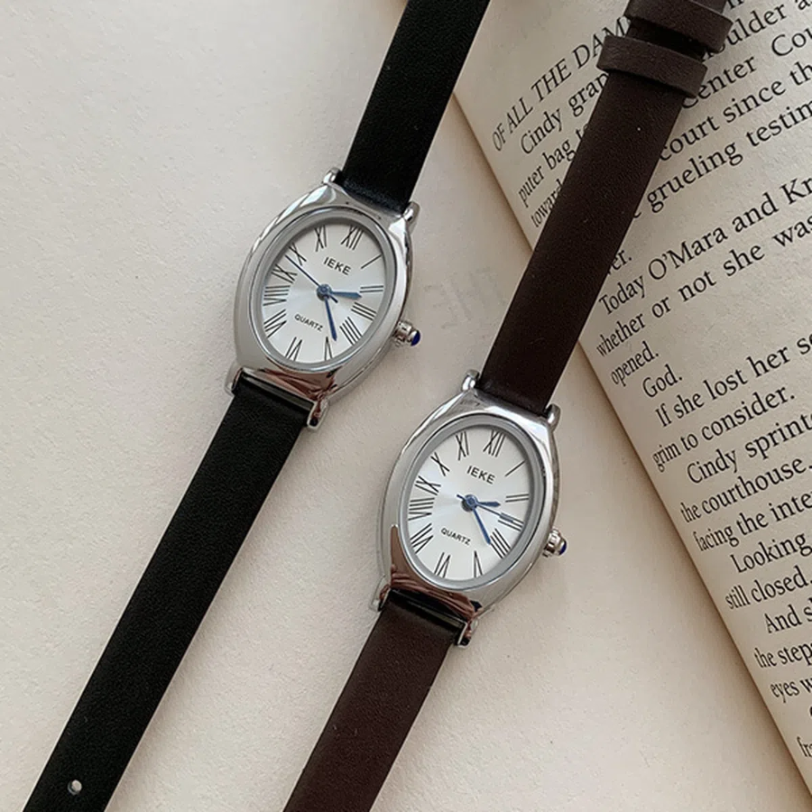 Eke Daily Classic Silver Watch — женские наручные часы в элегантном винтажном стиле для повседневных и нарядных образов
