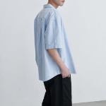 Musinsa Standard Oversized Oxford Short Sleeve Shirt – Sky Blue