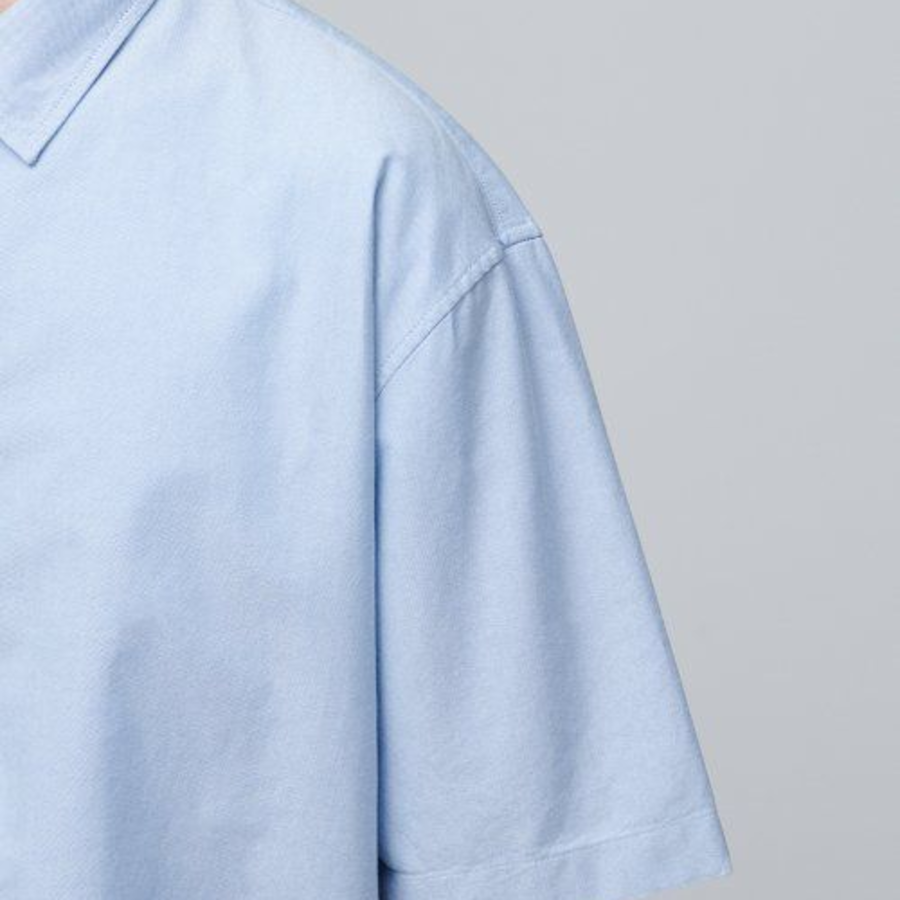 Musinsa Standard Oversized Oxford Short Sleeve Shirt – Sky Blue