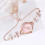 Slide Metal Watch (Pink) — женские наручные часы с утонченным розовым циферблатом и элегантным металлическим браслетом