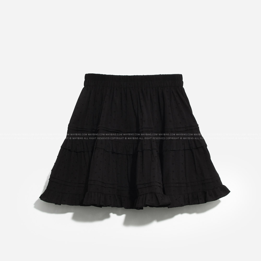 Мини-юбка с воланами и встроенными шортами