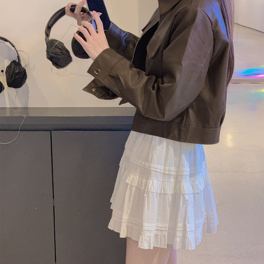 Мини-юбка с воланами и встроенными шортами