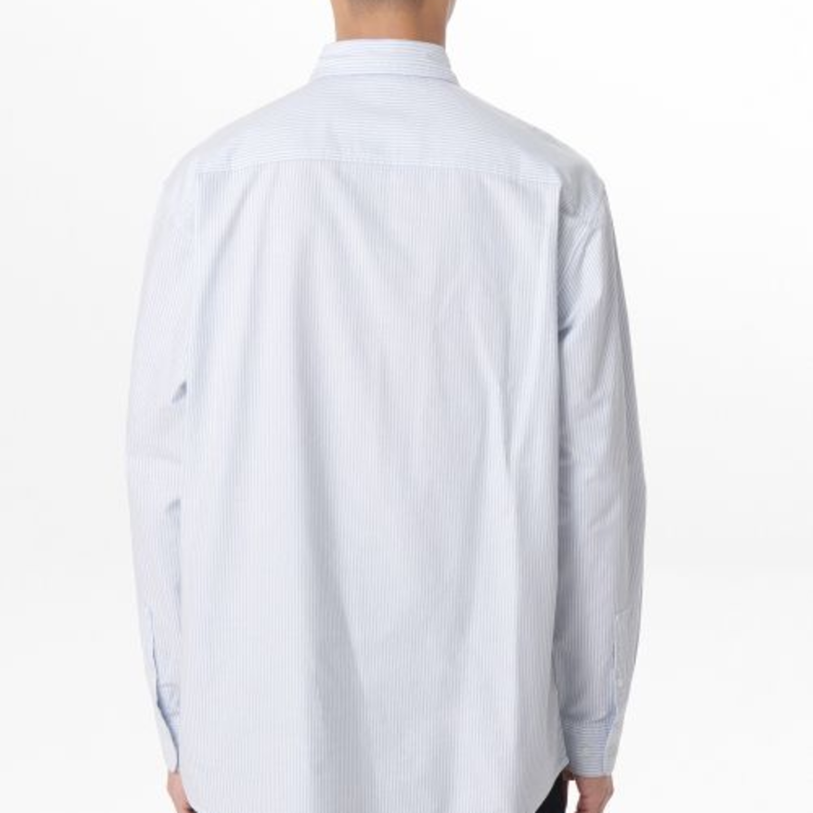 Musinsa Standard Relaxed Fit Oxford Shirt – Blue/Stripe