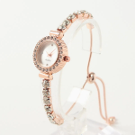 Slide Women’s Wristwatch (White) — женские наручные часы с белым циферблатом и изящным металлическим браслетом