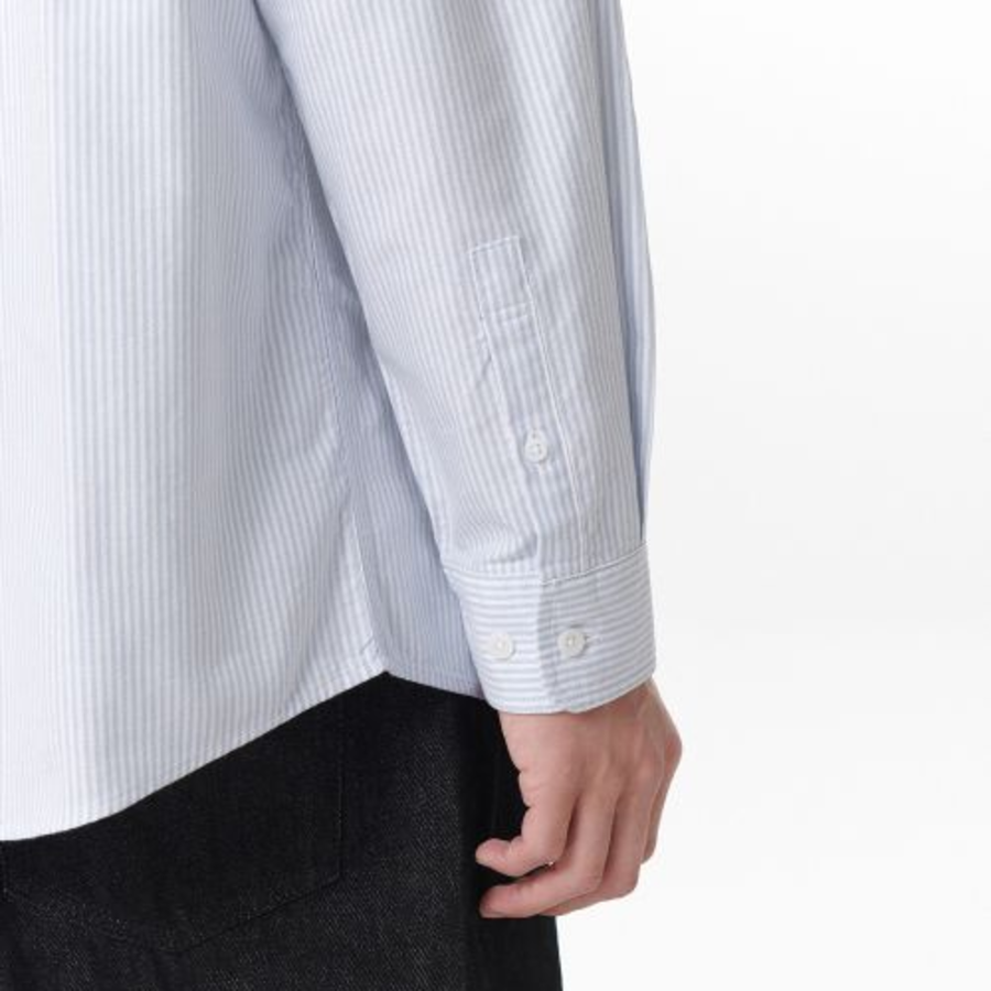 Musinsa Standard Relaxed Fit Oxford Shirt – Blue/Stripe