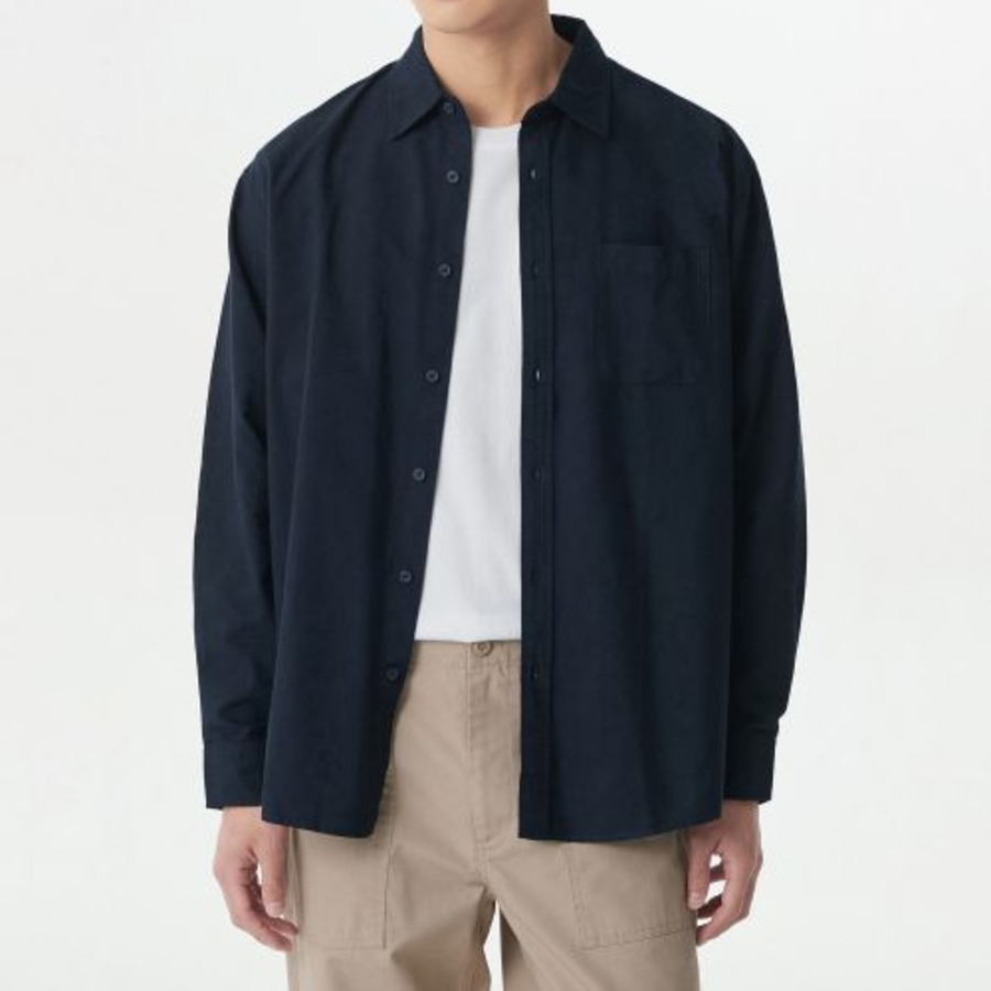 Musinsa Standard Relaxed Fit Oxford Shirt – Navy