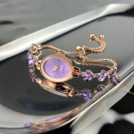 Karin Slide Women’s Wristwatch (Purple) — стильные женские часы с металлическим браслетом и элегантным сиреневым циферблатом